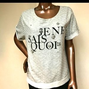 French Girl Embellished Knit Top by Jessica Simpso